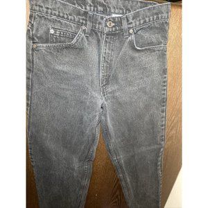 Vintage 80s Levis 550 Relaxed Fit Tapered Leg Orange Tab 31 x 36 Black Excellent